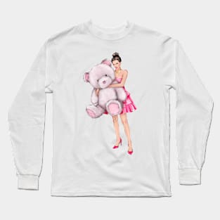 glamour bear lover art Long Sleeve T-Shirt